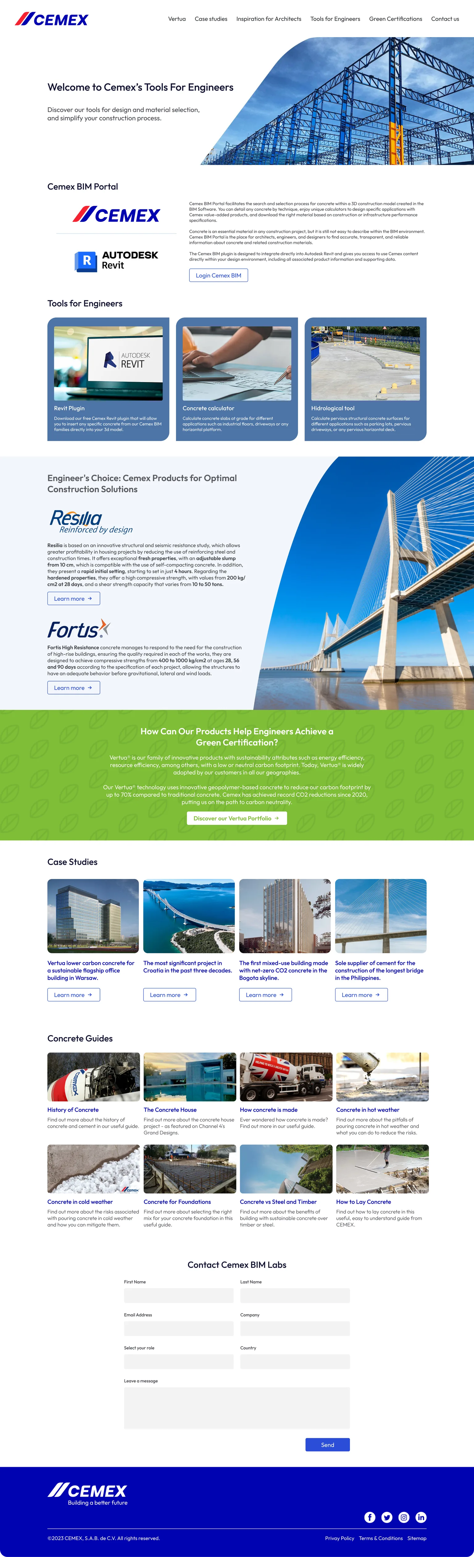 Tools for Engineers, with the BIM portal and engineering tools