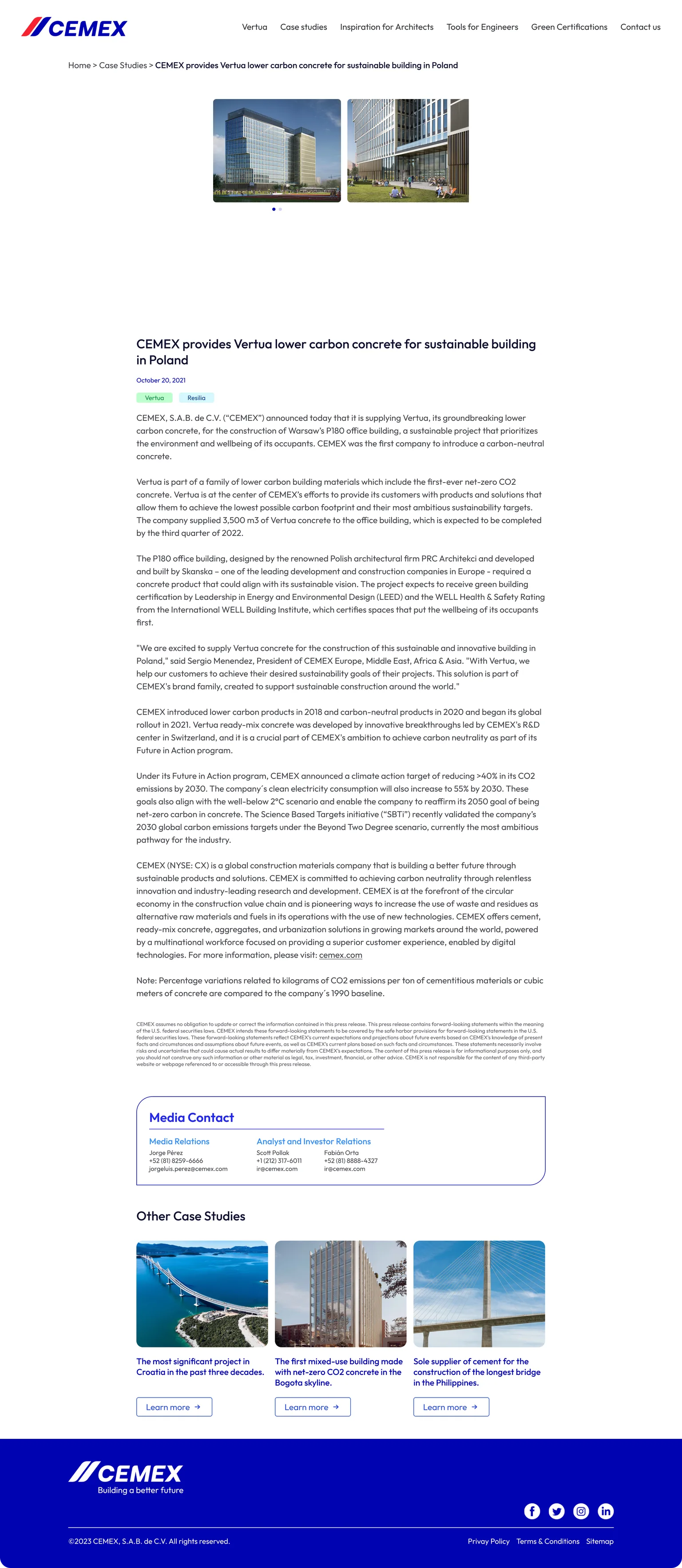 A case study project page