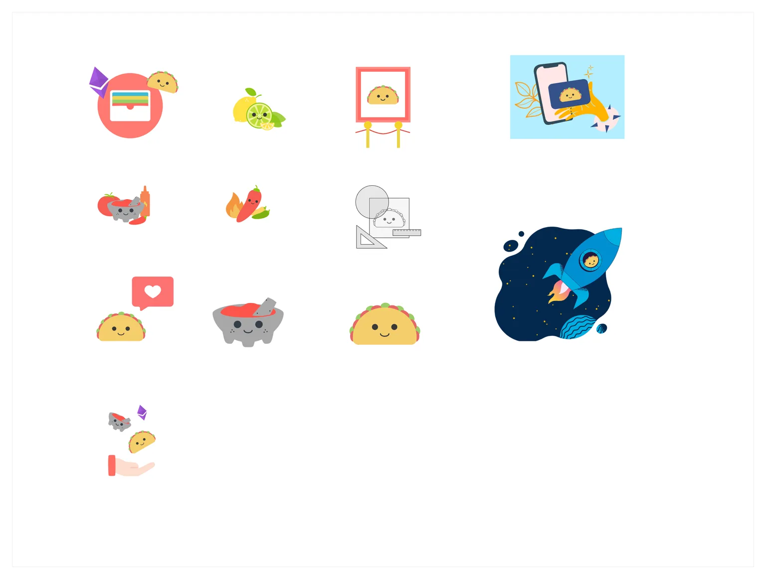 Custom illustrations for the platform