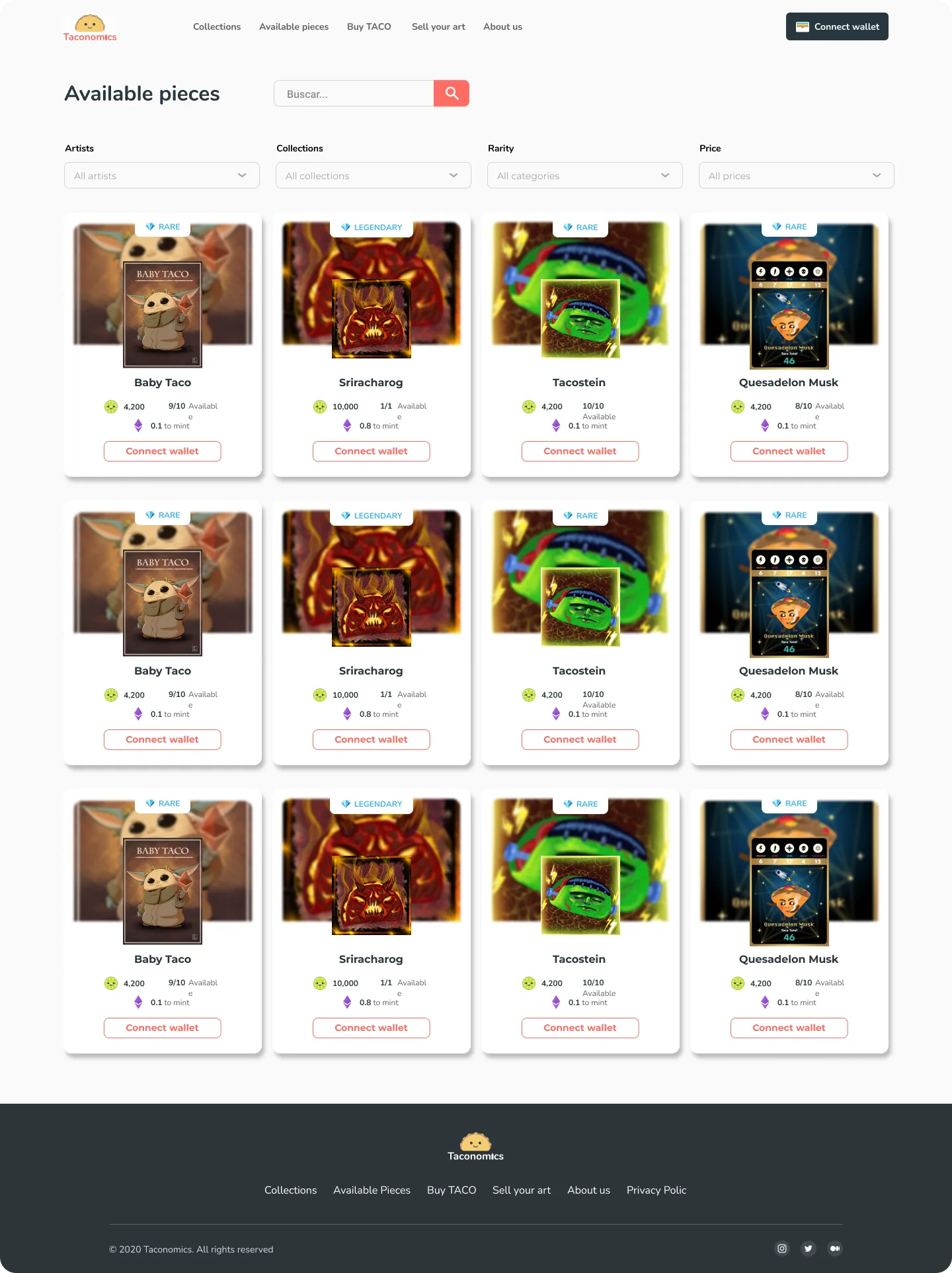 Available pieces