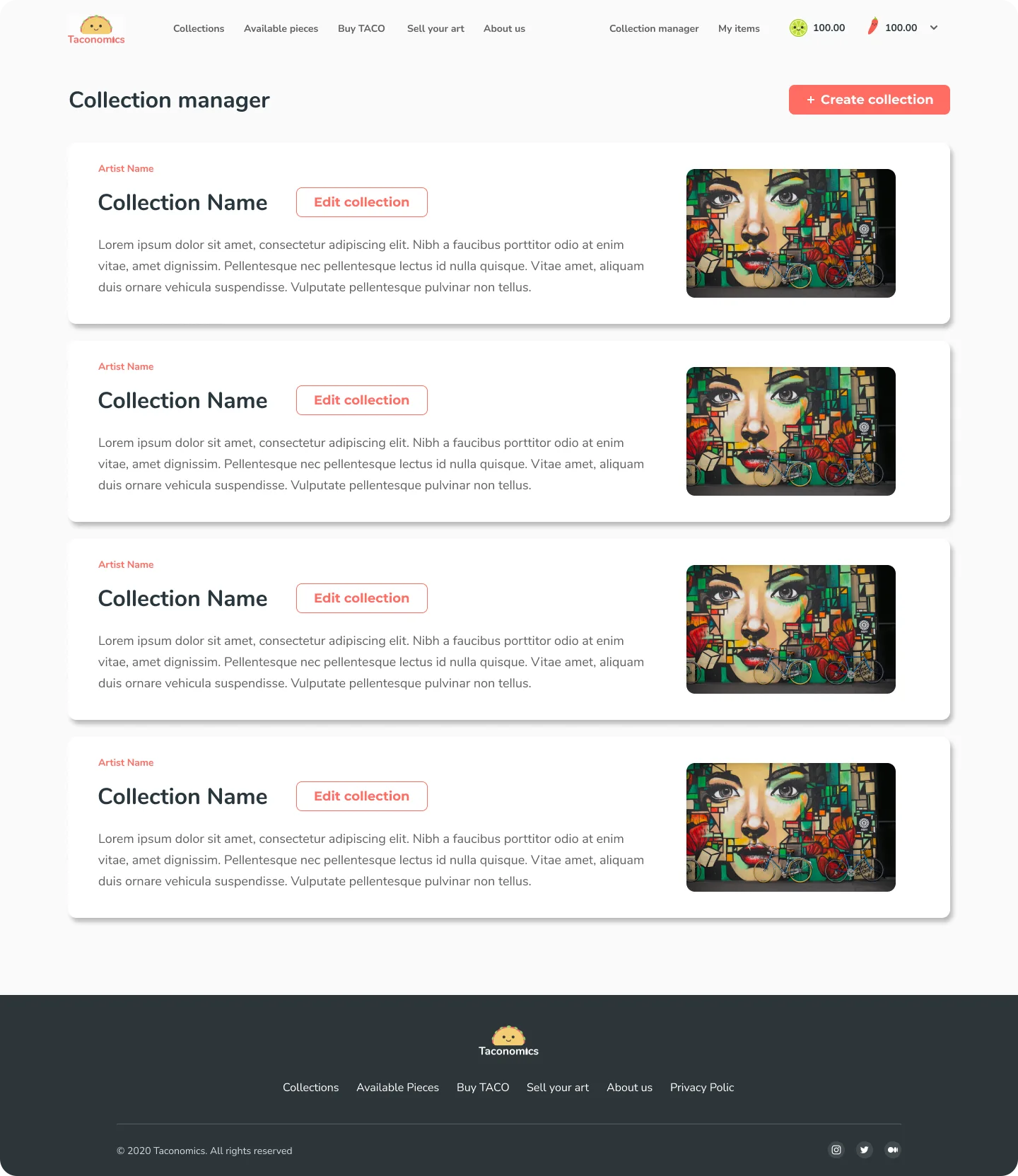 Collection manager for admins